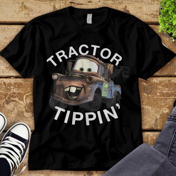 Disneys Cars 3 Mater Tractor Tippin' Graphic T-Shirt Unisex Tee Adult T-shirt - Picture 1 of 2